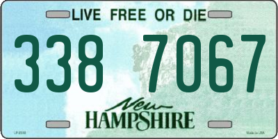 NH license plate 3387067