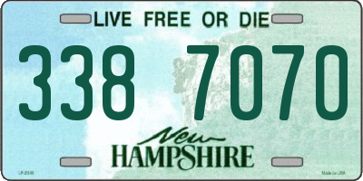 NH license plate 3387070