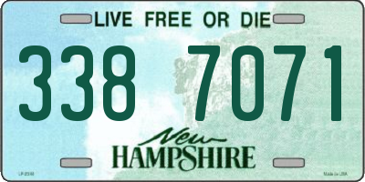 NH license plate 3387071