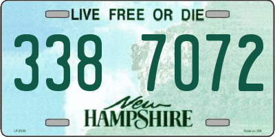 NH license plate 3387072