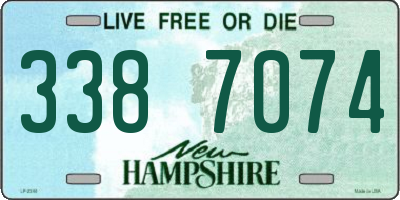 NH license plate 3387074
