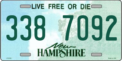 NH license plate 3387092