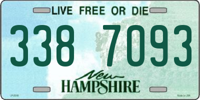 NH license plate 3387093