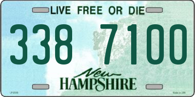 NH license plate 3387100