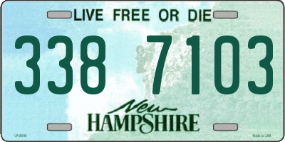NH license plate 3387103