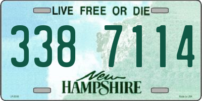 NH license plate 3387114