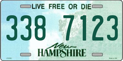 NH license plate 3387123