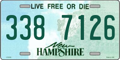 NH license plate 3387126
