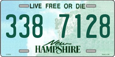 NH license plate 3387128