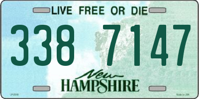 NH license plate 3387147