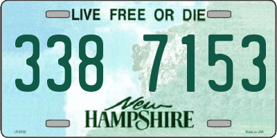 NH license plate 3387153