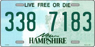 NH license plate 3387183