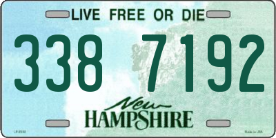 NH license plate 3387192