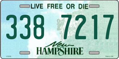 NH license plate 3387217