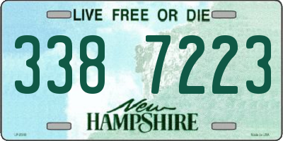 NH license plate 3387223