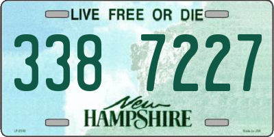 NH license plate 3387227
