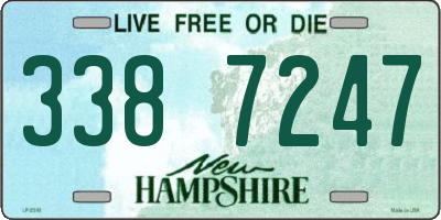 NH license plate 3387247