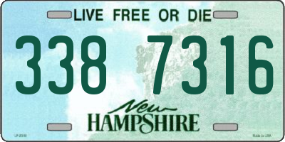 NH license plate 3387316