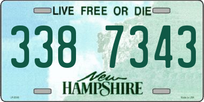 NH license plate 3387343
