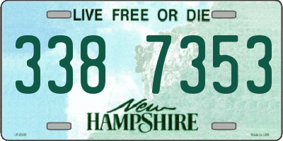 NH license plate 3387353