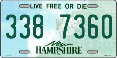 NH license plate 3387360