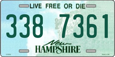 NH license plate 3387361