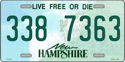 NH license plate 3387363