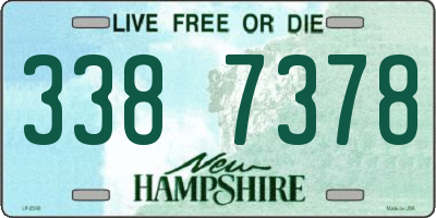 NH license plate 3387378