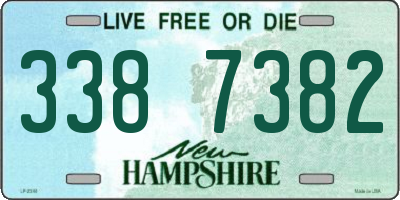 NH license plate 3387382
