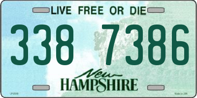 NH license plate 3387386