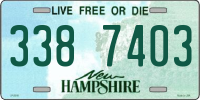 NH license plate 3387403