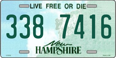 NH license plate 3387416