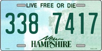 NH license plate 3387417