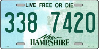 NH license plate 3387420