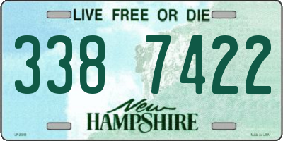 NH license plate 3387422