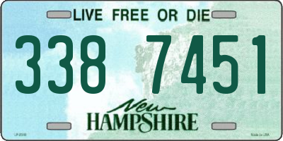NH license plate 3387451