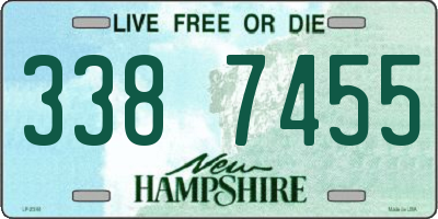NH license plate 3387455