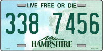 NH license plate 3387456