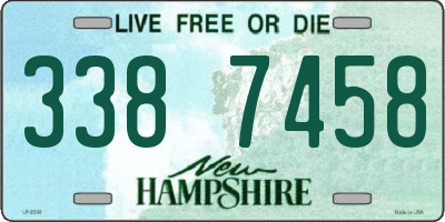 NH license plate 3387458