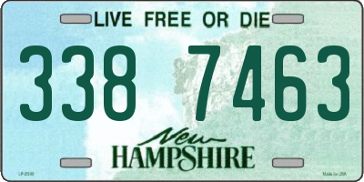 NH license plate 3387463