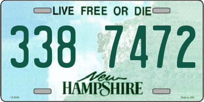 NH license plate 3387472
