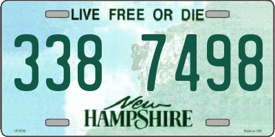NH license plate 3387498