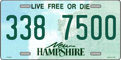 NH license plate 3387500
