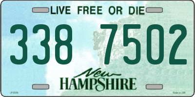 NH license plate 3387502