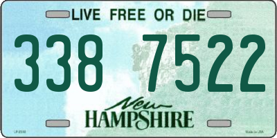 NH license plate 3387522