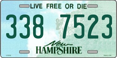 NH license plate 3387523