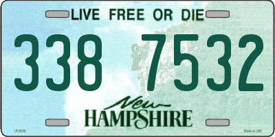 NH license plate 3387532