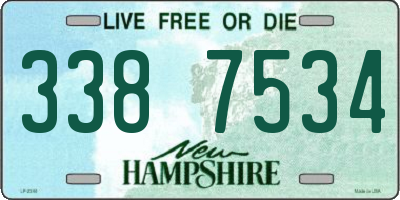 NH license plate 3387534