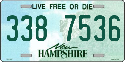 NH license plate 3387536