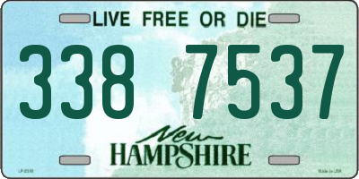 NH license plate 3387537